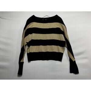 INC International Concepts Women's Black Gold Striped Sweater - Size M